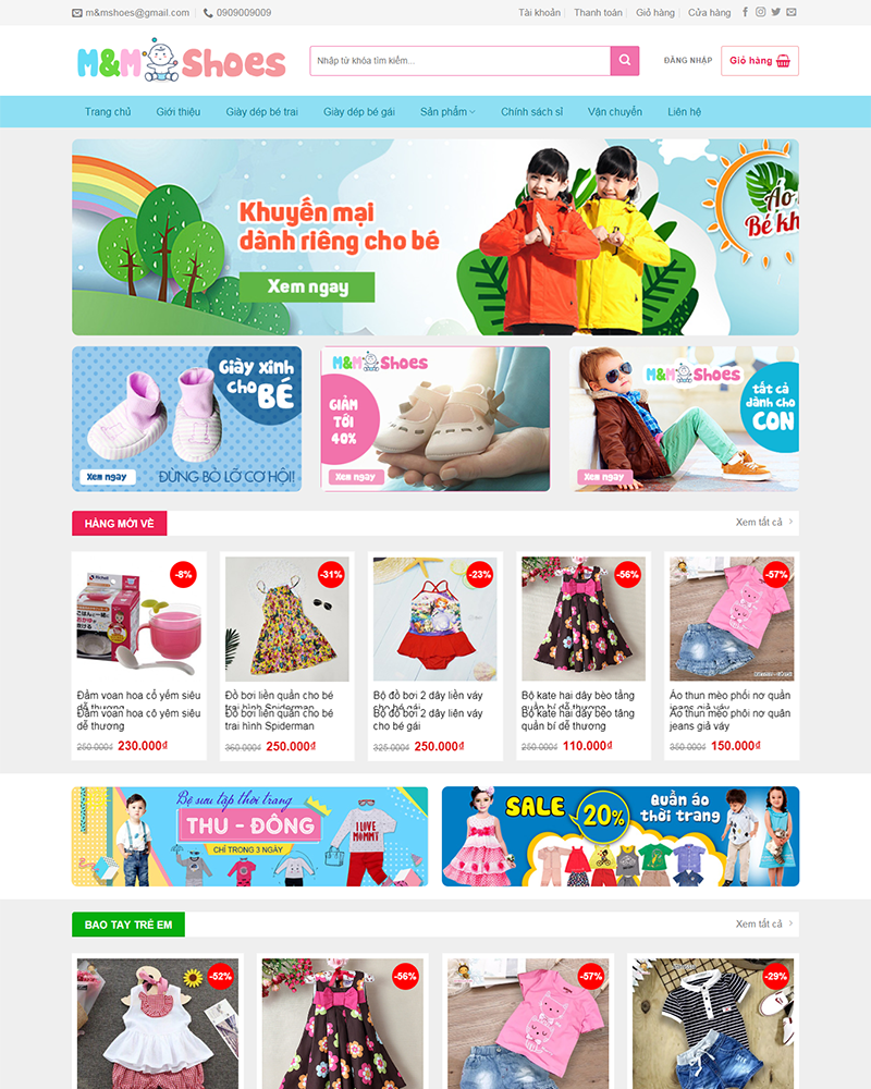 Mẫu website baby shop — Source Code WordPress 49.000₫