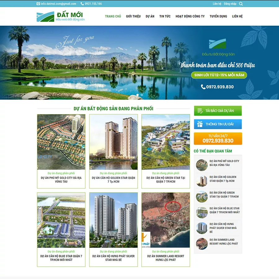 Mẫu website bất động sản mẫu 2 — Source Code WordPress 49.000₫