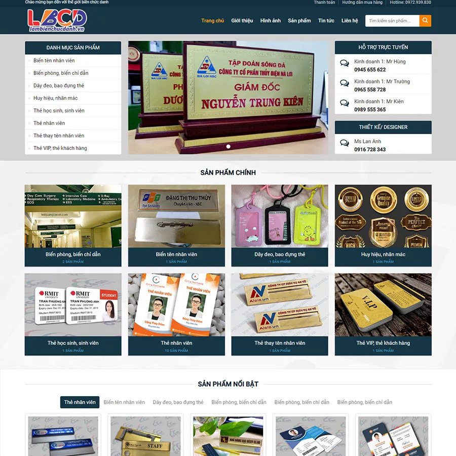 Mẫu website biên chức danh — Source Code WordPress 49.000₫