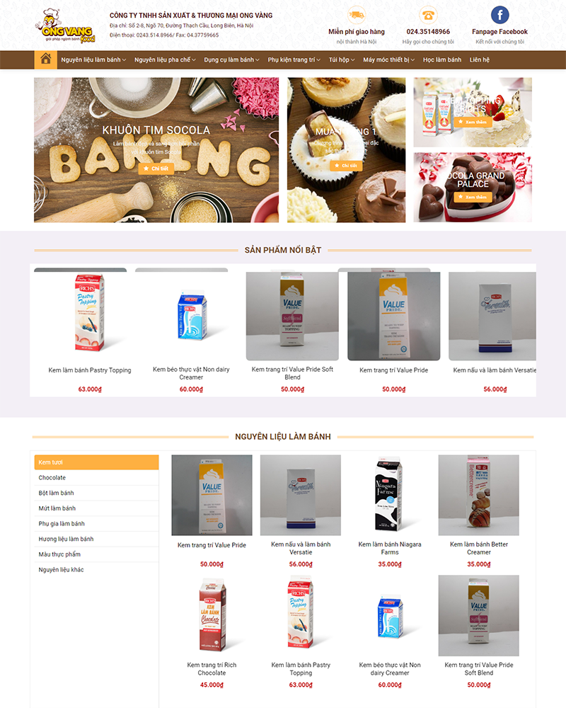 Mẫu website bánh kem — Source Code WordPress 49.000₫