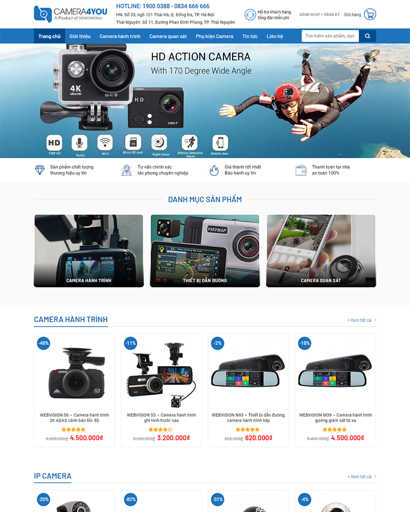 Mẫu website camera — Source Code WordPress 49.000₫