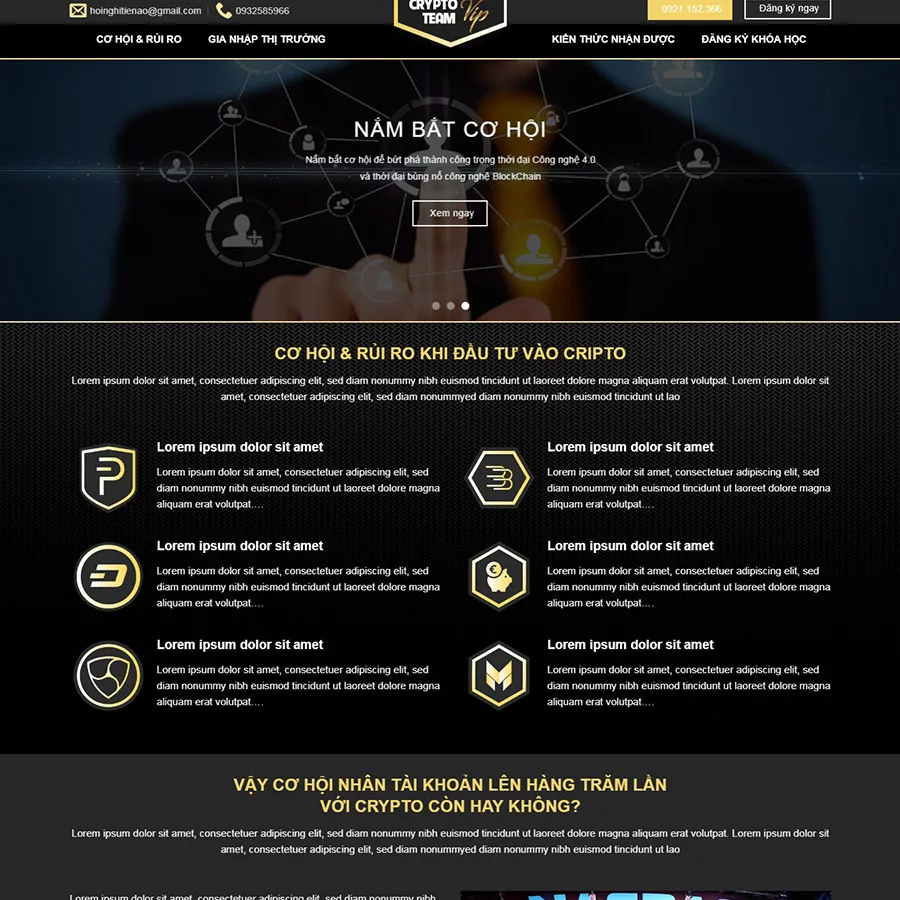Mẫu website crypto tiền điện tử — Source Code WordPress 49.000₫