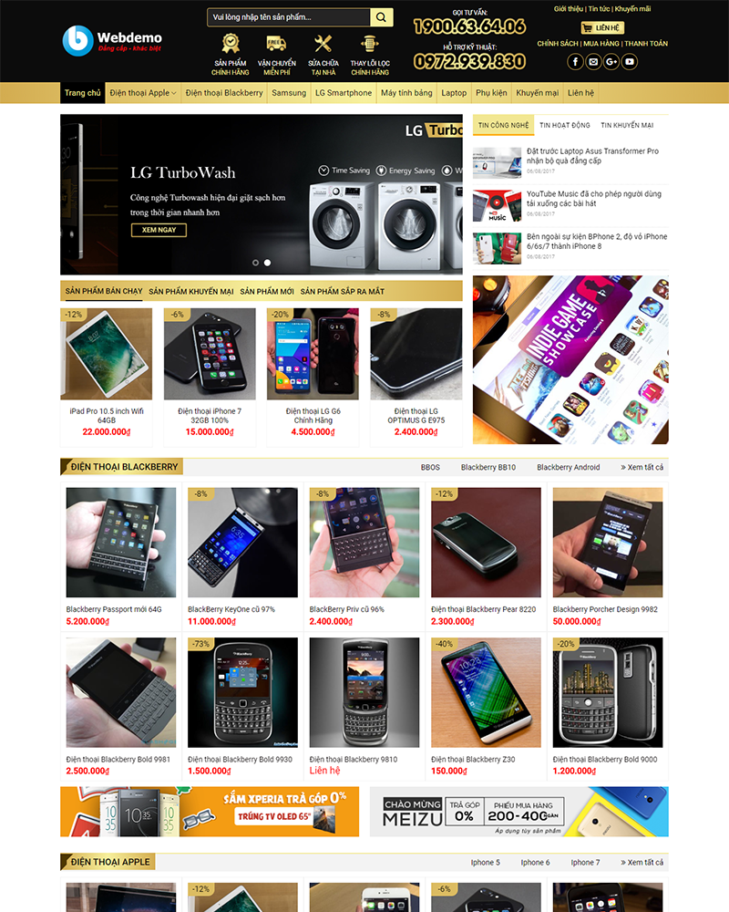 Mẫu website điện máy — Source Code WordPress 49.000₫
