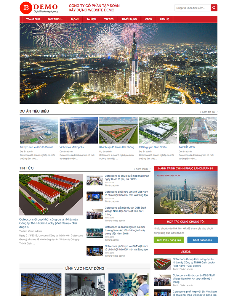 Mẫu website giới thiệu công ty mẫu 2 — Source Code WordPress 49.000₫