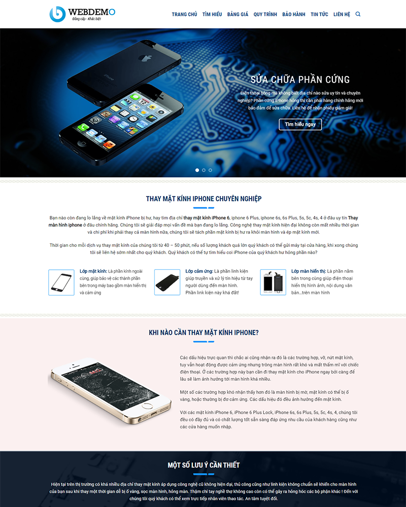 Mẫu website sửa điện thoại iFix — Source Code WordPress 49.000₫