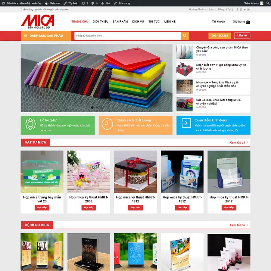 Mẫu website mica — Source Code WordPress 49.000₫