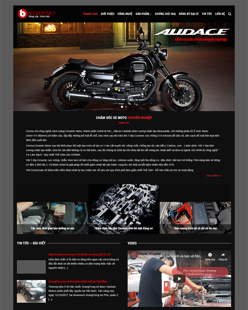 Mẫu website ô tô xe máy — Source Code WordPress 49.000₫