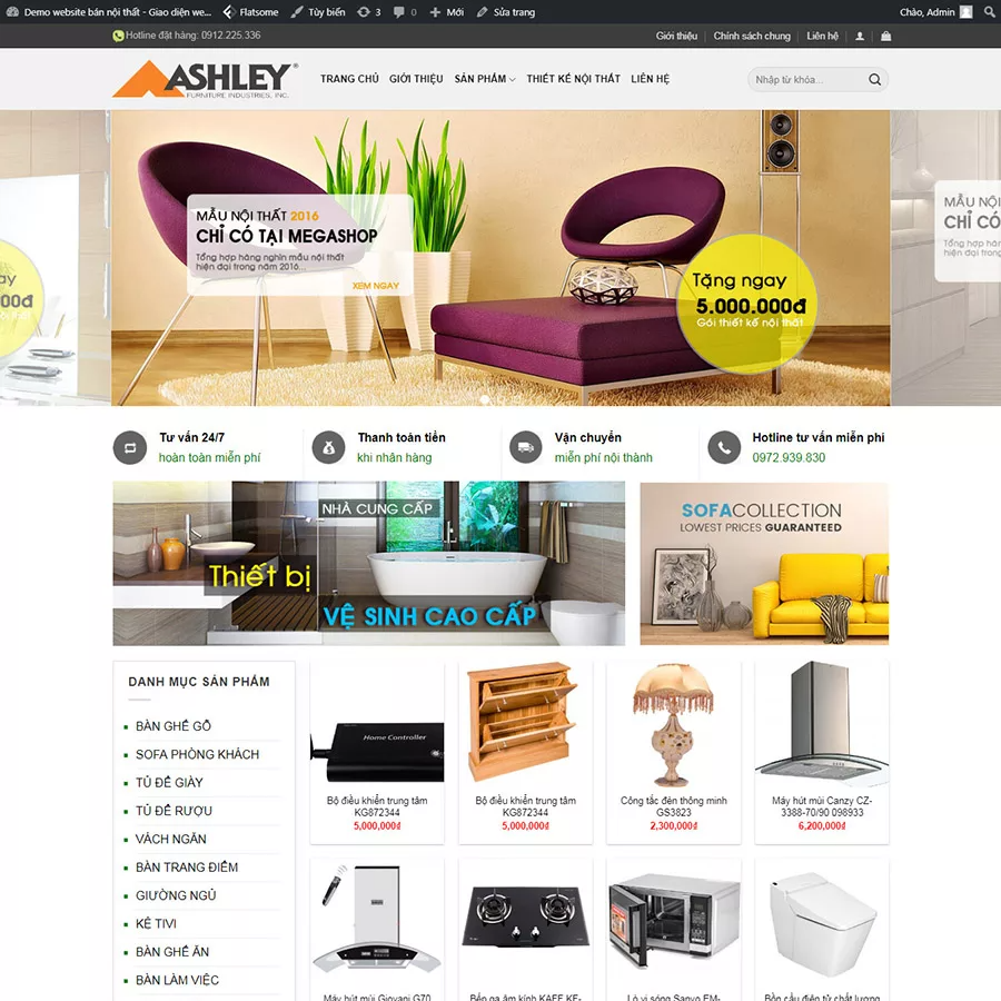 Mẫu website nội thất mẫu 4 — Source Code WordPress 49.000₫