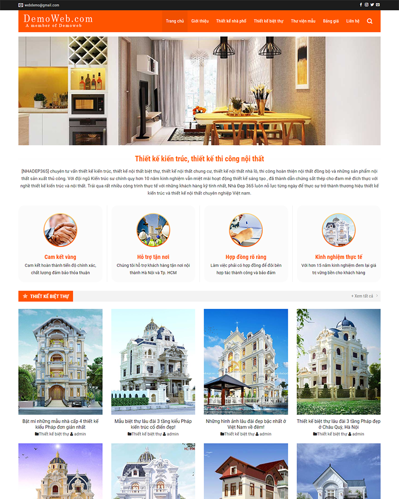 Mẫu website nội thất mẫu 5 — Source Code WordPress 49.000₫