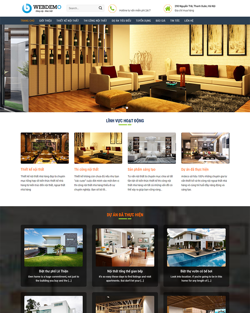 Mẫu website nội thất mẫu 7 — Source Code WordPress 49.000₫