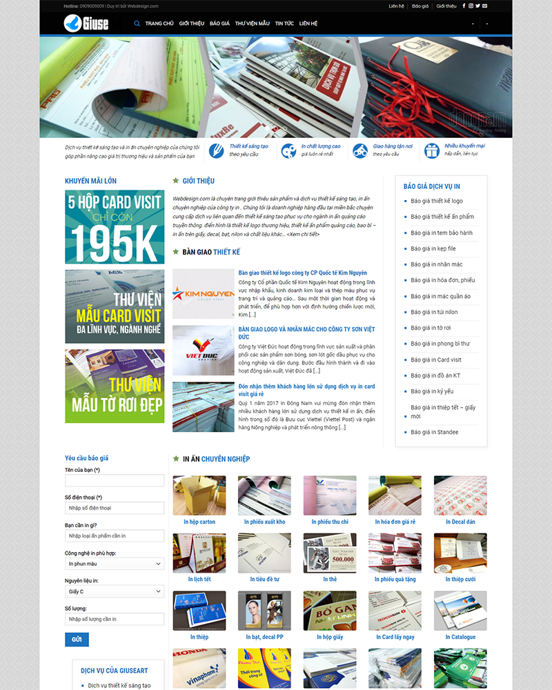 Mẫu website in ấn — Source Code WordPress 49.000₫