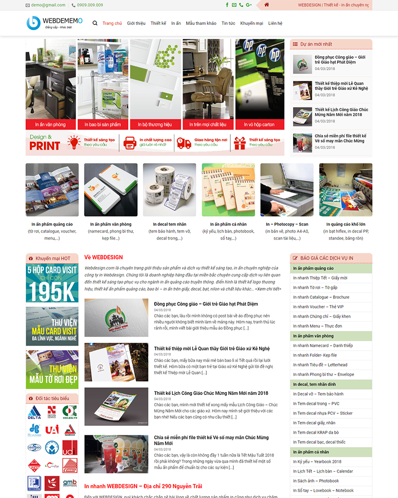 Mẫu website in ấn mẫu 2 — Source Code WordPress 49.000₫