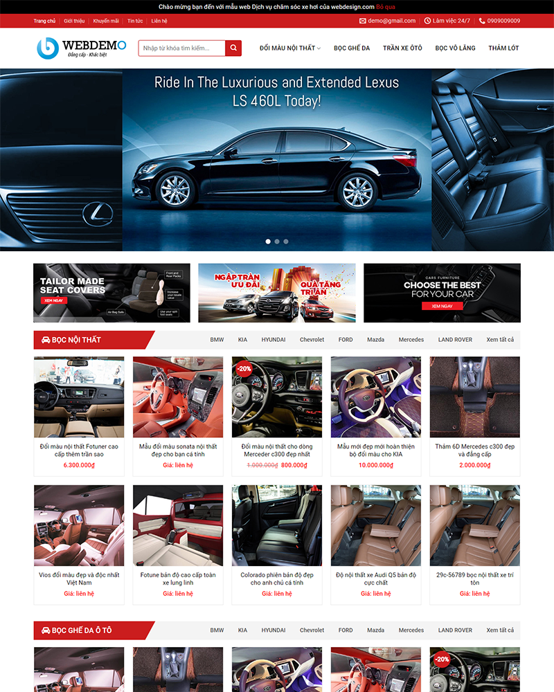 Mẫu website bán ô tô mẫu 2 — Source Code WordPress 49.000₫