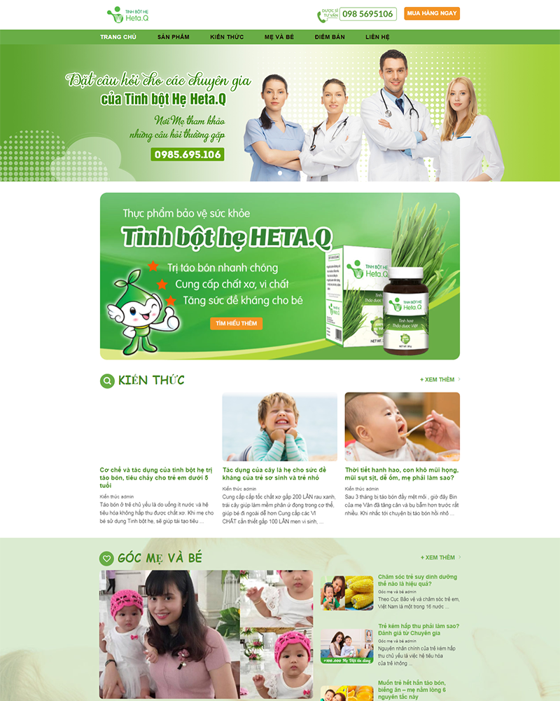 Mẫu website tinh bột — Source Code WordPress 49.000₫