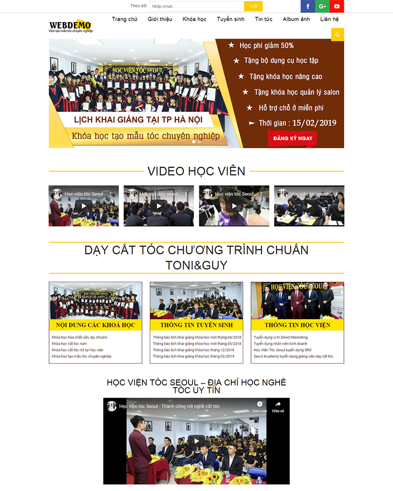 Mẫu website viện tóc — Source Code WordPress 49.000₫