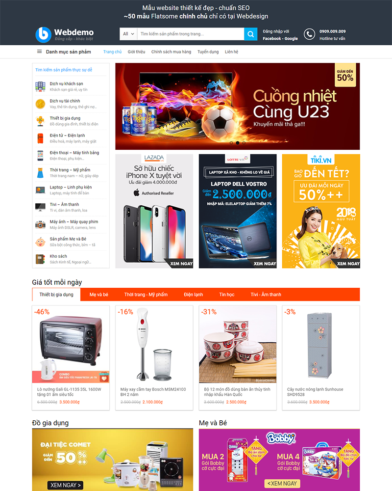 Mẫu website shop bán hàng — Source Code WordPress 49.000₫