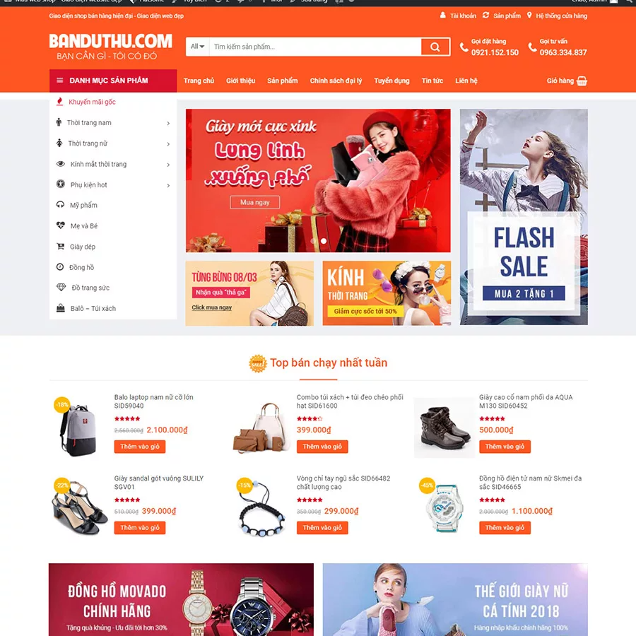 Mẫu website thương mại điện tử — Source Code WordPress 49.000₫