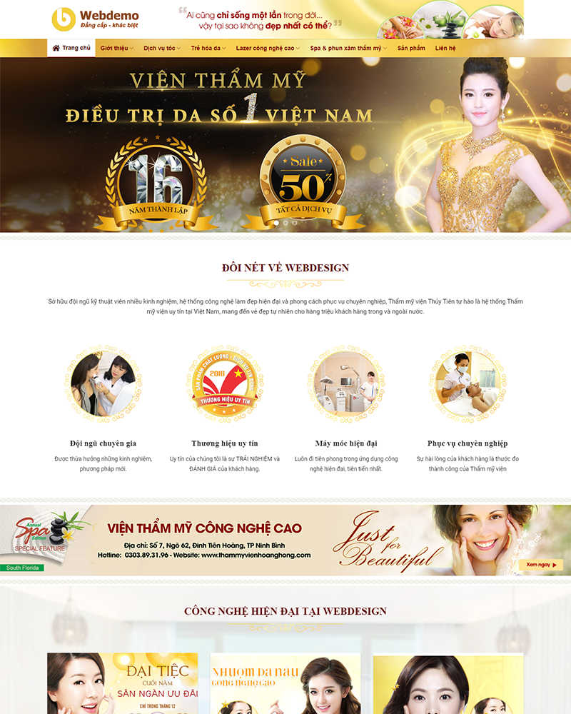 Mẫu website spa mẫu 2 — Source Code WordPress 49.000₫