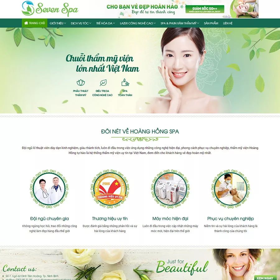 Mẫu website spa mẫu 3 — Source Code WordPress 49.000₫