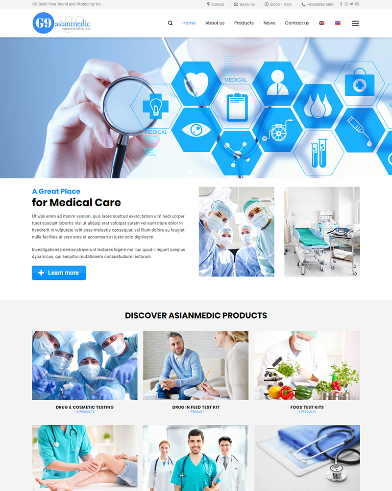 Mẫu website thiết bị y tế — Source Code WordPress 49.000₫