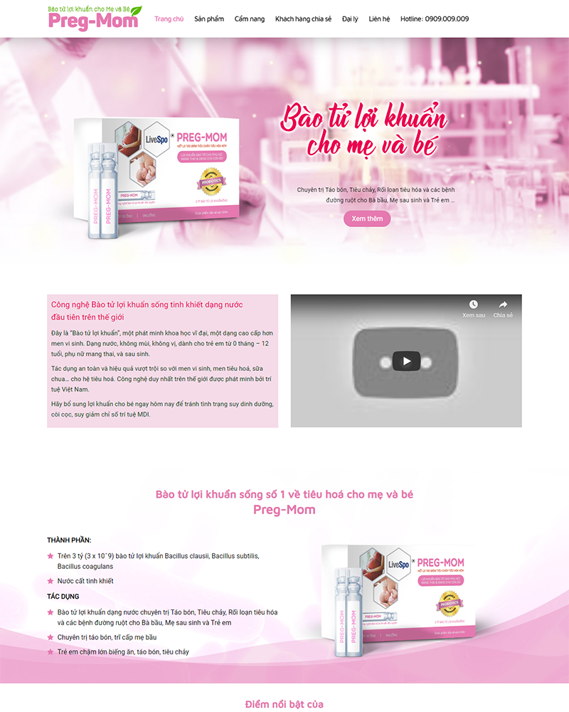 Mẫu website thực phẩm chức năng mẫu 2 — Source Code WordPress 49.000₫