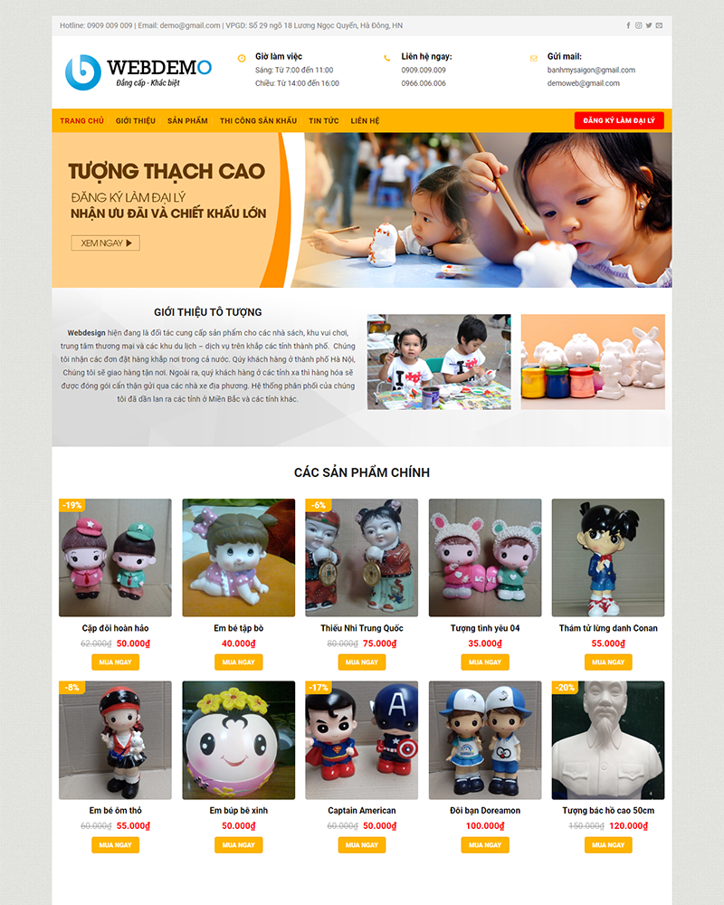 Mẫu website tường thạch cao — Source Code WordPress 49.000₫